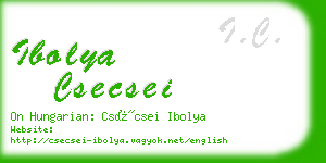 ibolya csecsei business card